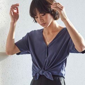 Vetta - The Girlfriend Shirt - washed navy - XS